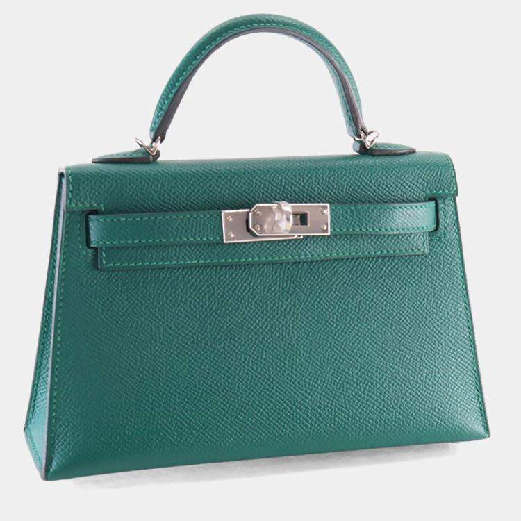 Pre Owned Hermes Malachite Epsom Mini Kelly 20