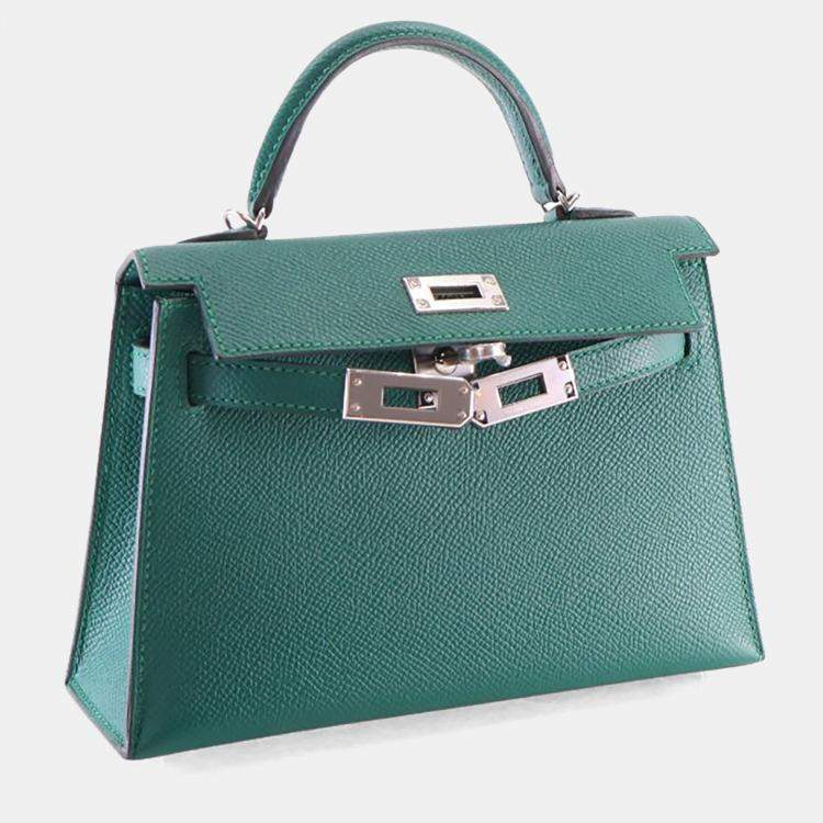 Pre Owned Hermes Malachite Epsom Mini Kelly 20