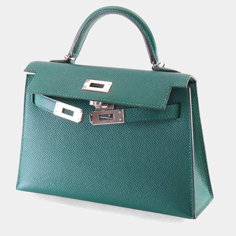 Pre Owned Hermes Malachite Epsom Mini Kelly 20