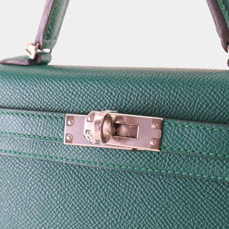 Pre Owned Hermes Malachite Epsom Mini Kelly 20