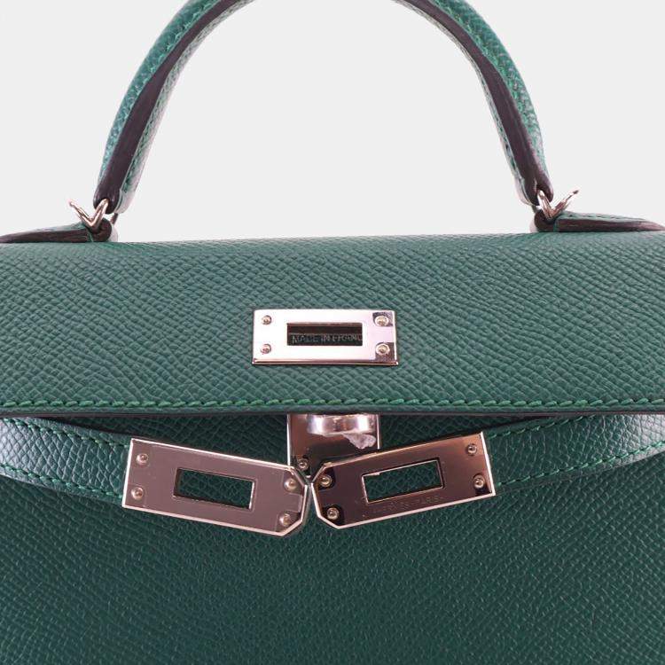 Pre Owned Hermes Malachite Epsom Mini Kelly 20