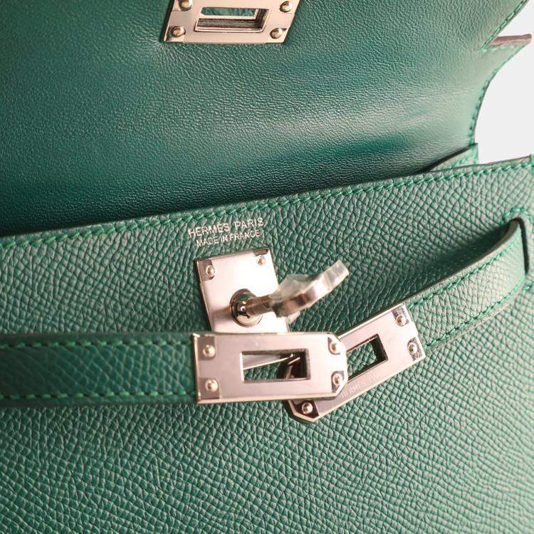 Pre Owned Hermes Malachite Epsom Mini Kelly 20