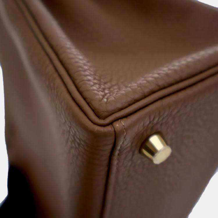 Pre Owned Hermes Brown Alezan Togo Kelly 25