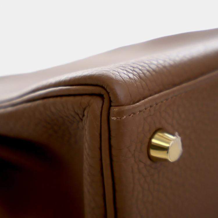 Pre Owned Hermes Brown Alezan Togo Kelly 25