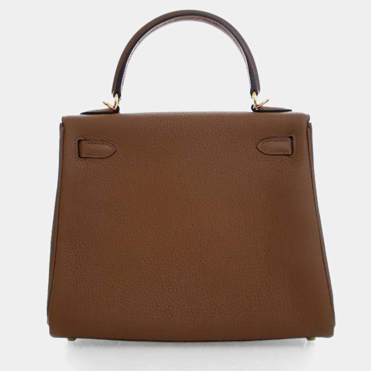 Pre Owned Hermes Brown Alezan Togo Kelly 25