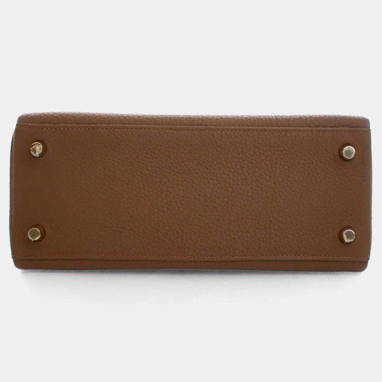 Pre Owned Hermes Brown Alezan Togo Kelly 25