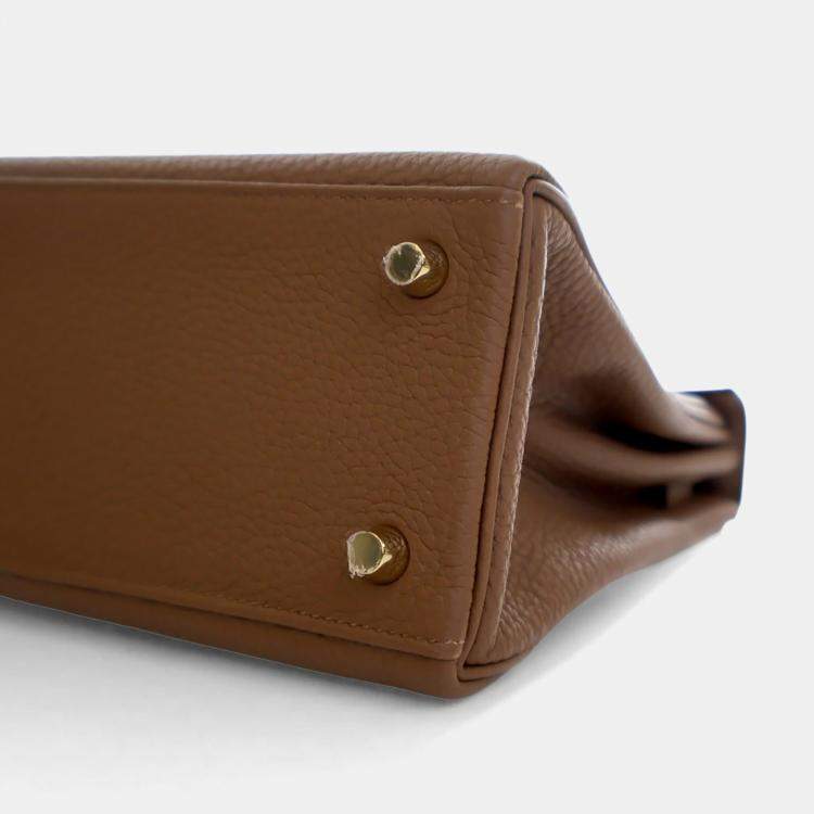 Pre Owned Hermes Brown Alezan Togo Kelly 25