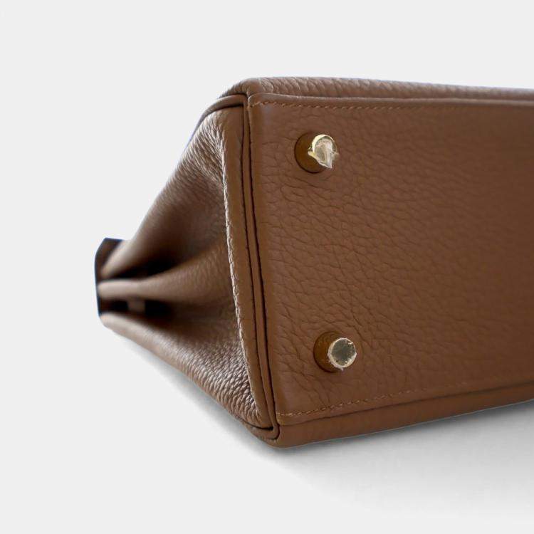 Pre Owned Hermes Brown Alezan Togo Kelly 25