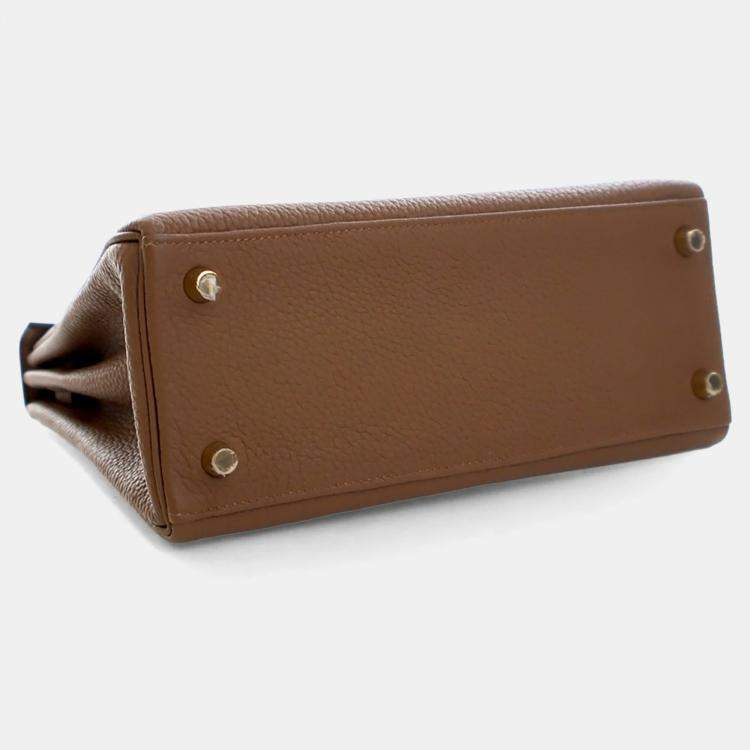 Pre Owned Hermes Brown Alezan Togo Kelly 25