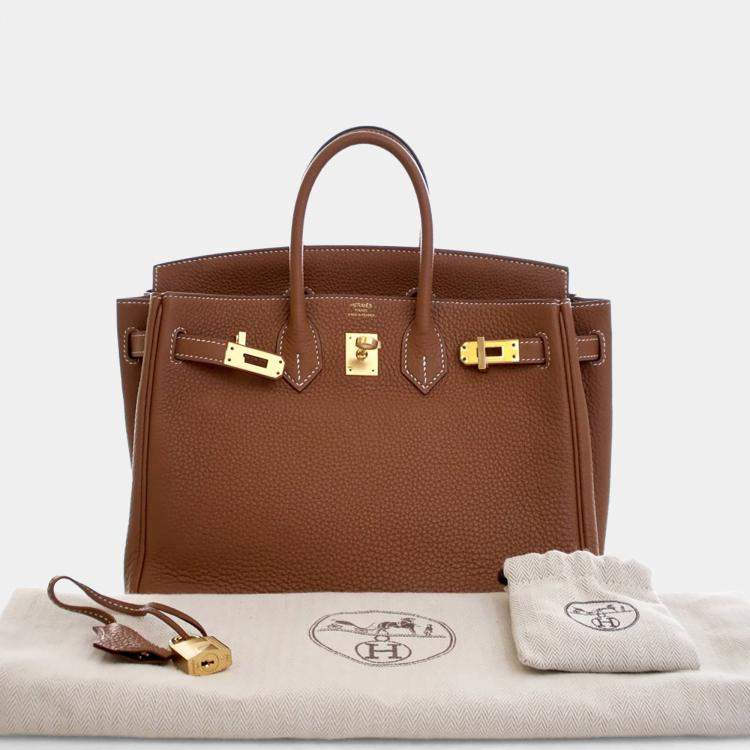Pre Owned Hermes Gold Togo Birkin 25