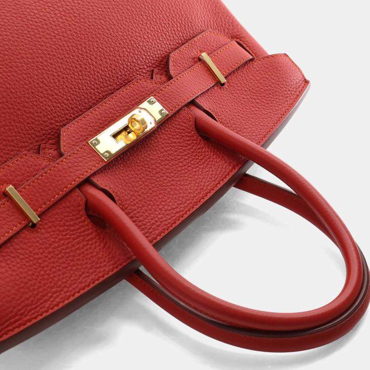 Pre Owned Hermes Vermillon Togo Birkin 30