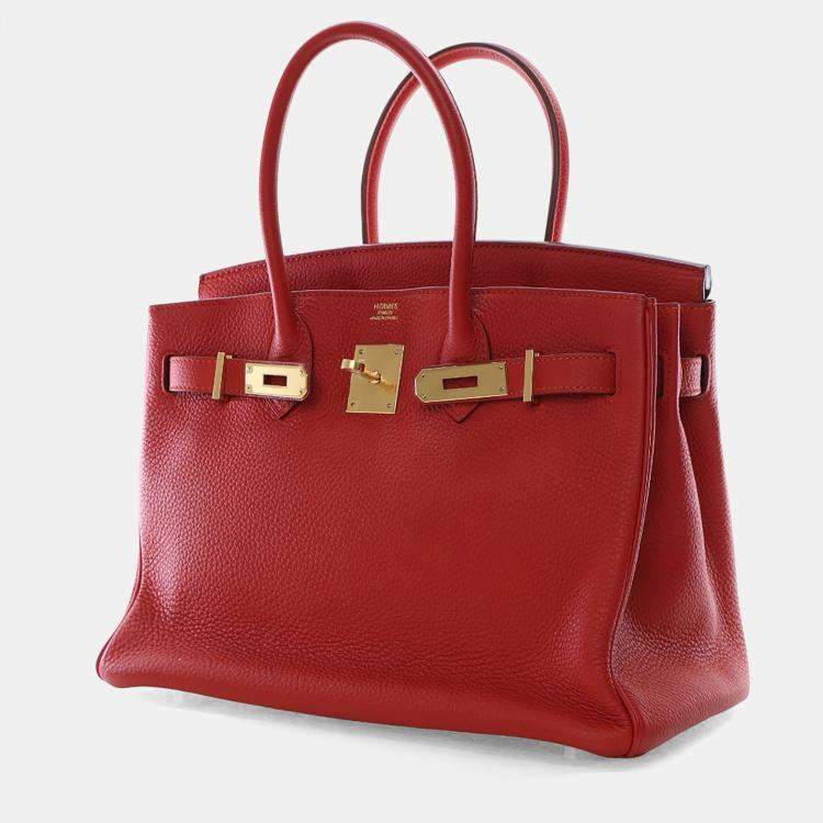 Pre Owned Hermes Vermillon Togo Birkin 30