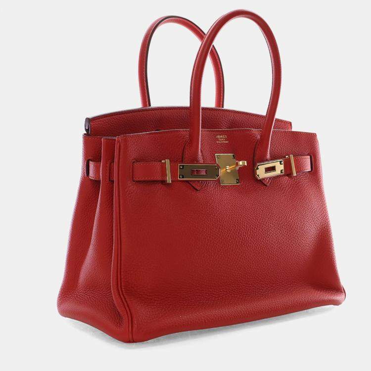 Pre Owned Hermes Vermillon Togo Birkin 30