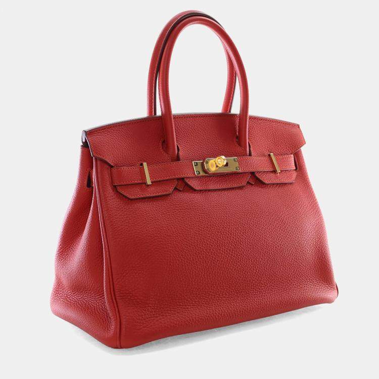 Pre Owned Hermes Vermillon Togo Birkin 30