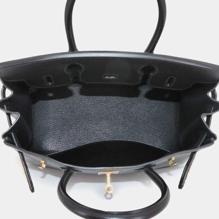 مملوكة مسبقًا حقيبة يد هيرمس بيركين 30 جلد إبسن أسود