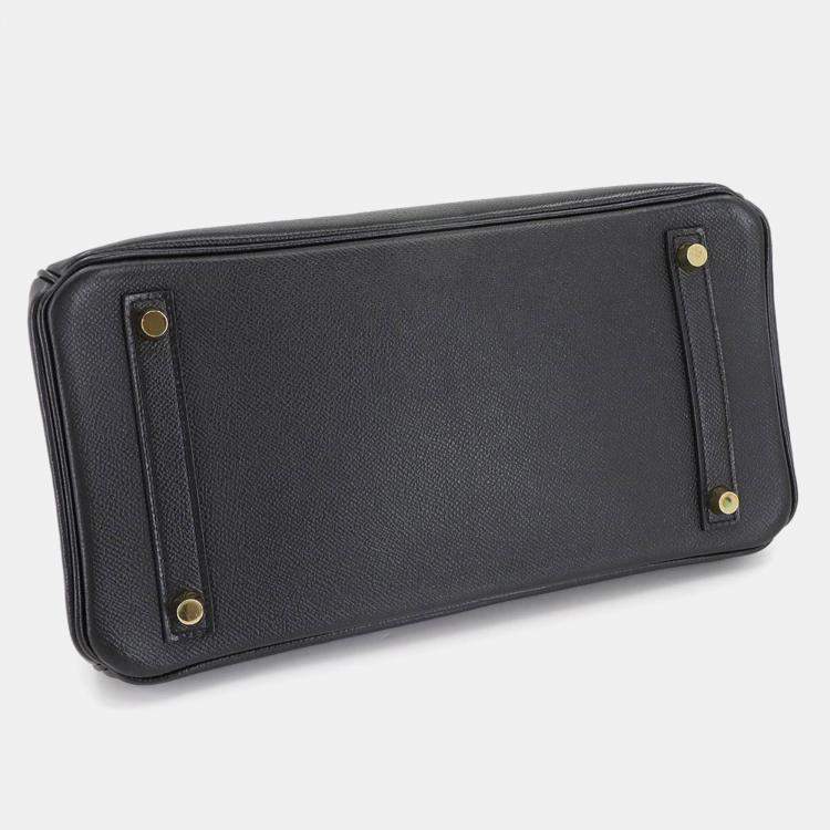 مملوكة مسبقًا حقيبة يد هيرمس بيركين 30 جلد إبسن أسود