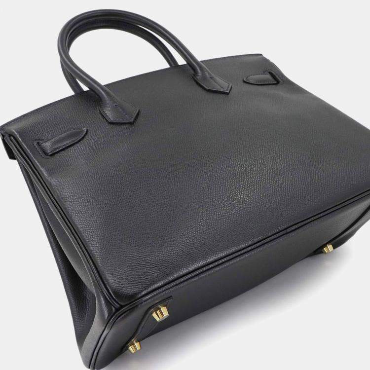 مملوكة مسبقًا حقيبة يد هيرمس بيركين 30 جلد إبسن أسود