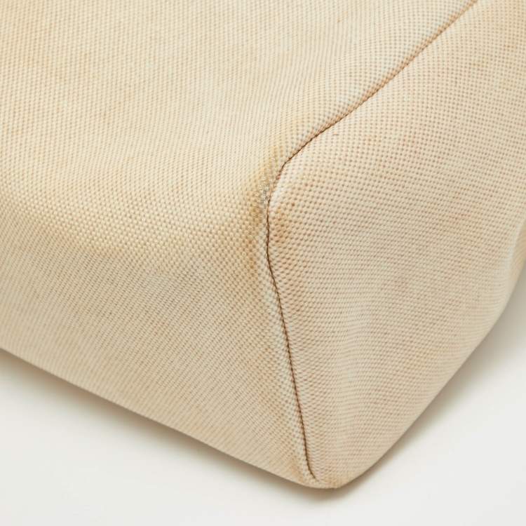 Pre Owned Hermes Tan/Beige Canvas and Leather 2 in 1 Herbag 39 Bag