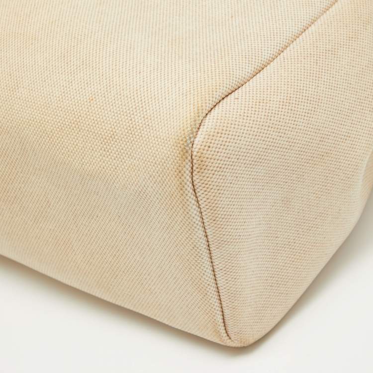 Pre Owned Hermes Tan/Beige Canvas and Leather 2 in 1 Herbag 39 Bag