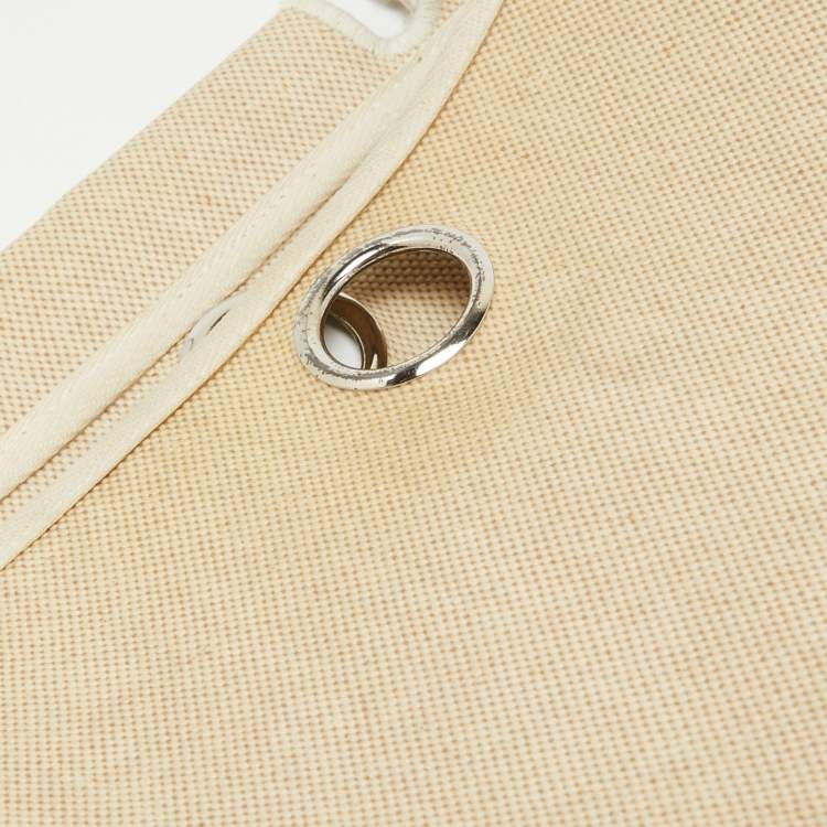 Pre Owned Hermes Tan/Beige Canvas and Leather 2 in 1 Herbag 39 Bag