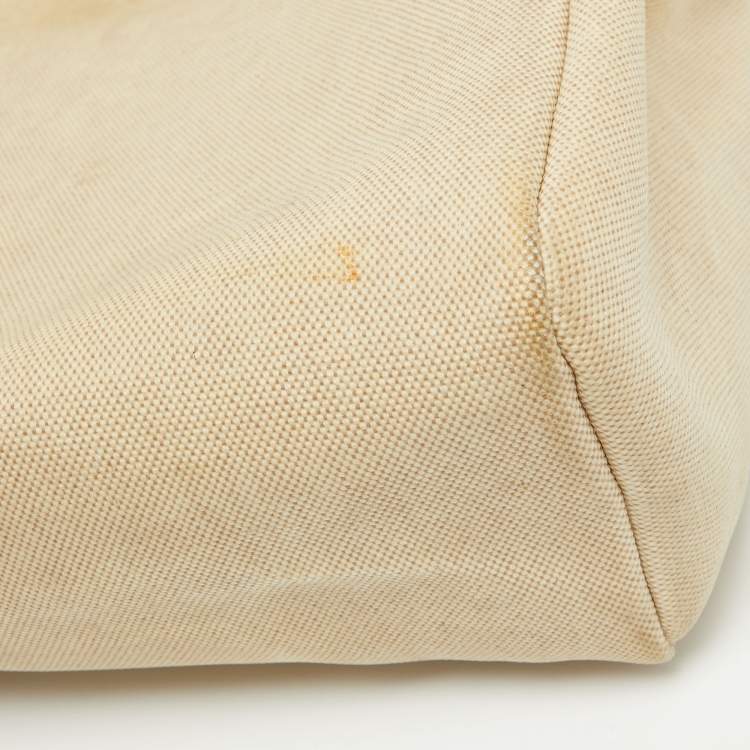 Pre Owned Hermes Tan/Beige Canvas and Leather 2 in 1 Herbag 39 Bag