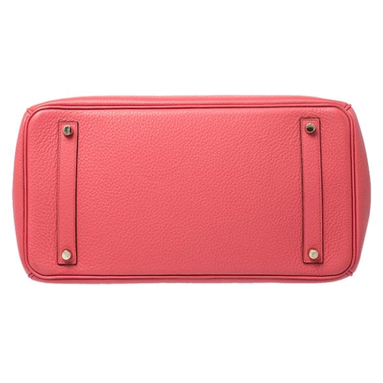 Pre Owned Hermes Bougainvillier Clemence Leather Gold Hardware Birkin 35 Bag