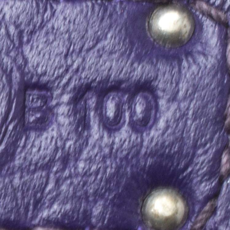Pre Owned Hermes Ultraviolet Clemence Leather Palladium Hardware Kelly Retourne 35 Bag
