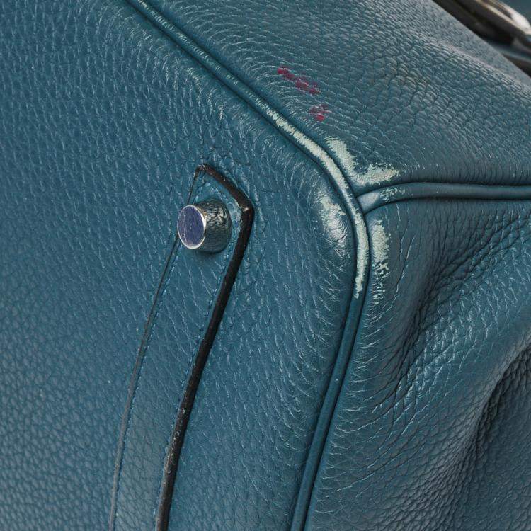 Pre Owned Hermes Colvert Togo Leather Palladium Hardware Birkin 35 Bag