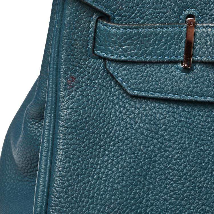 Pre Owned Hermes Colvert Togo Leather Palladium Hardware Birkin 35 Bag