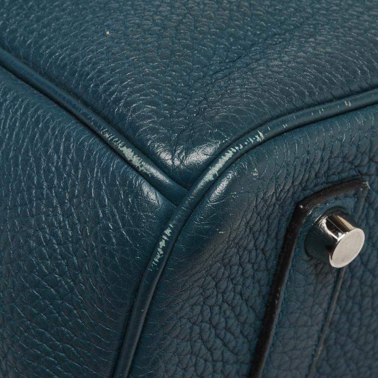 Pre Owned Hermes Colvert Togo Leather Palladium Hardware Birkin 35 Bag