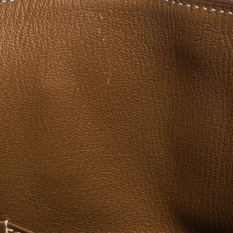 Pre Owned Hermes Gold Togo Leather Gold Hardware Birkin 35 Bag