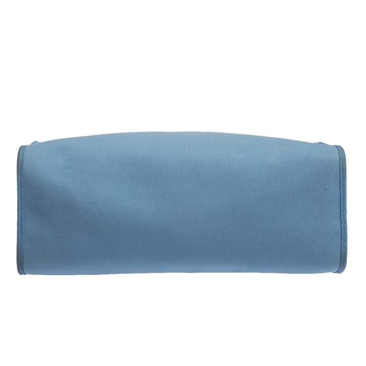 Pre Owned Hermes Natural/Blue Canvas and Leather Herbag Zip 39 Bag
