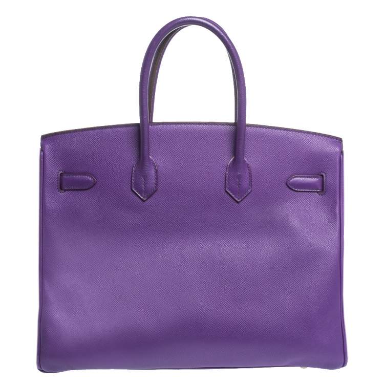Pre Owned Hermes Crocus Epsom Leather Gold Hardware Birkin 35 Bag