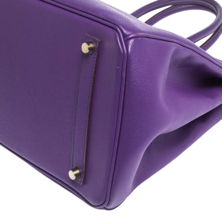 Pre Owned Hermes Crocus Epsom Leather Gold Hardware Birkin 35 Bag