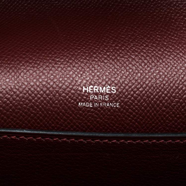 مملوكة مسبقًا Hermes Rouge H Epsom Leather Octogone Clutch
