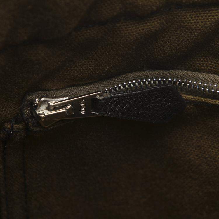 Pre Owned Hermes Black/Brown Canvas Fourre Tout MM Bag