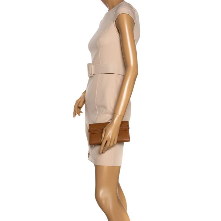 Pre Owned Hermes Cigare Epsom Leather Kelly Wallet 