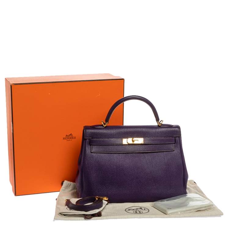 Pre Owned Hermes Iris Togo Leather Kelly Retourne 32 Bag