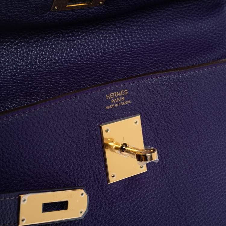 Pre Owned Hermes Iris Togo Leather Kelly Retourne 32 Bag