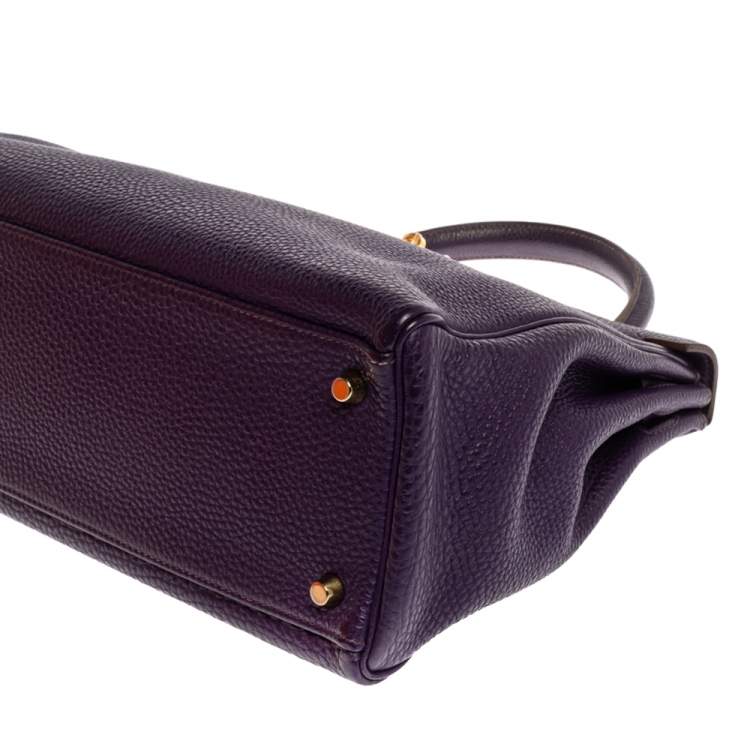 Pre Owned Hermes Iris Togo Leather Kelly Retourne 32 Bag