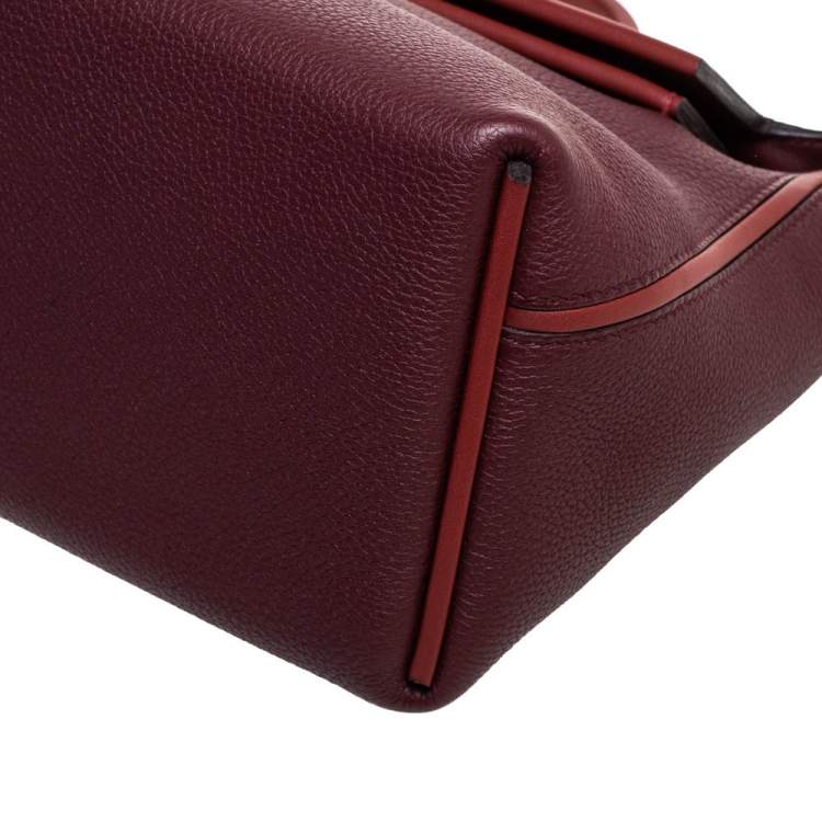 Pre Owned Hermes Bordeaux/Rouge H Togo and Sombrero Gold Hardware 24/24 29 Bag 