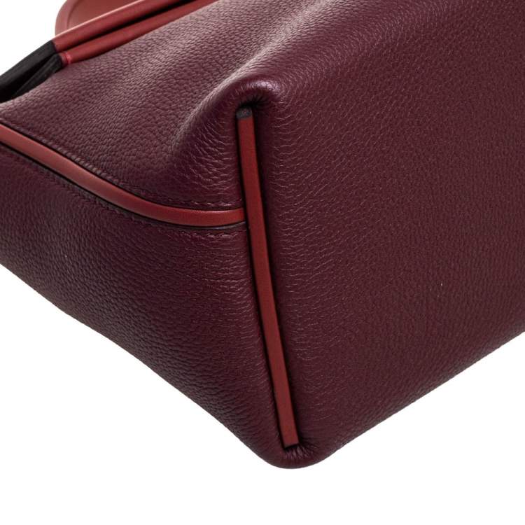 Pre Owned Hermes Bordeaux/Rouge H Togo and Sombrero Gold Hardware 24/24 29 Bag 
