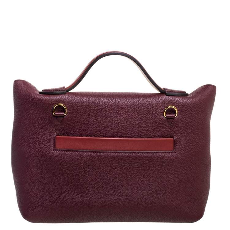 Pre Owned Hermes Bordeaux/Rouge H Togo and Sombrero Gold Hardware 24/24 29 Bag 