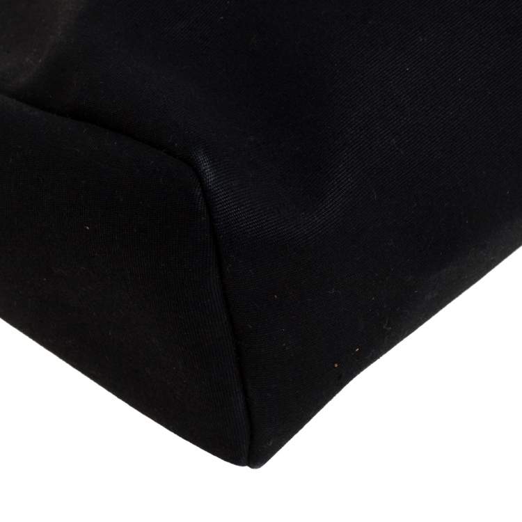 Pre Owned  Hermès Black/Natural Canvas and Leather Herbag Zip 31 Bag