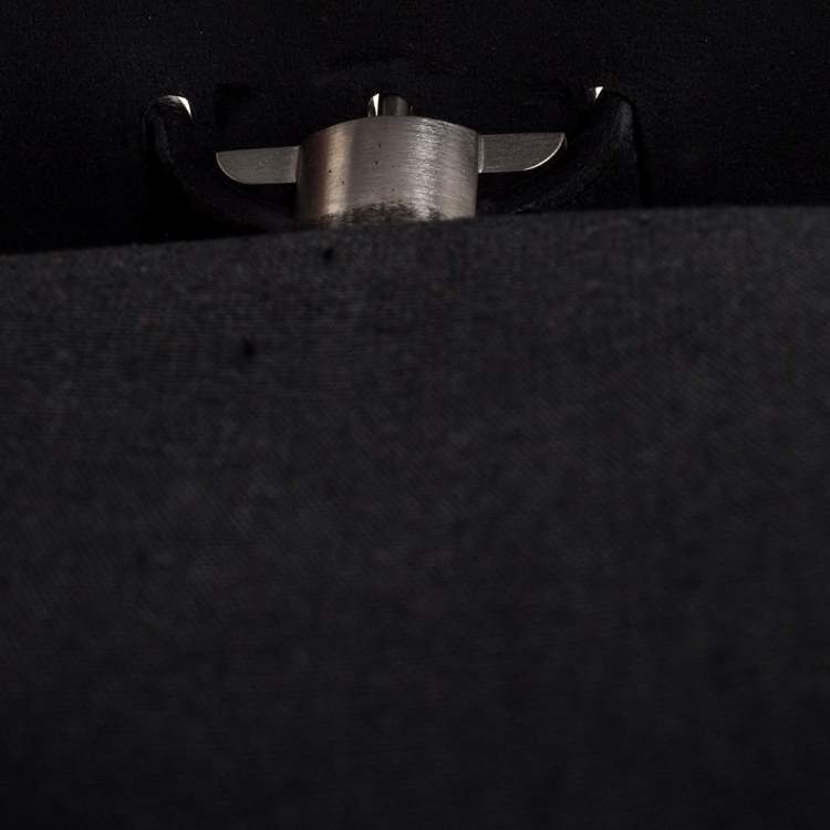 Pre Owned Hermes Black Canvas and Leather Herbag Zip 39 Bag