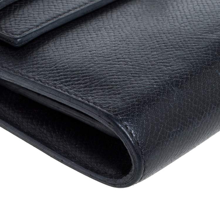 Pre Owned Hermes Black Epsom Leather Kelly Wallet