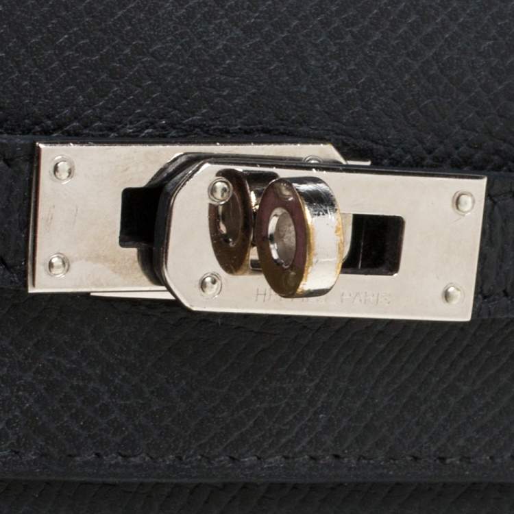 Pre Owned Hermes Black Epsom Leather Kelly Wallet