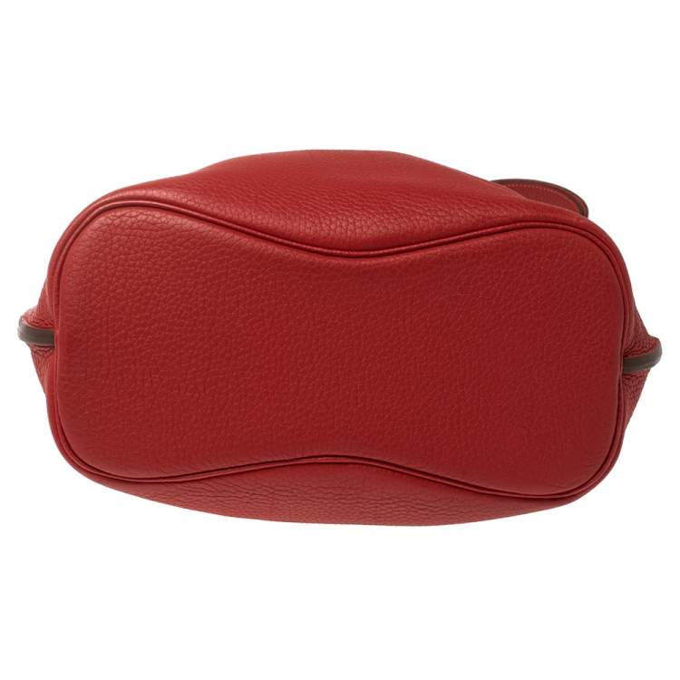 Pre Owned Hermes Rouge Casaque/Rose Jaipur Togo Leather Palladium Hardware So Kelly 26 Bag