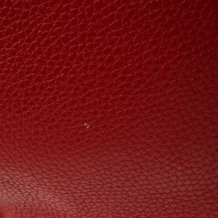 Pre Owned Hermes Rouge Casaque/Rose Jaipur Togo Leather Palladium Hardware So Kelly 26 Bag