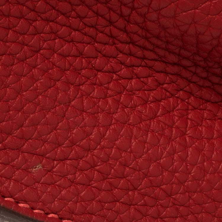 Pre Owned Hermes Rouge Casaque/Rose Jaipur Togo Leather Palladium Hardware So Kelly 26 Bag
